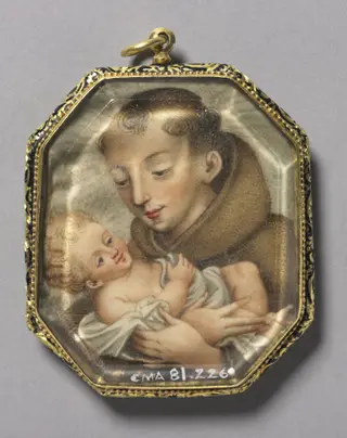 St. Francis with Christ Child (verso), by Unknown, 1660