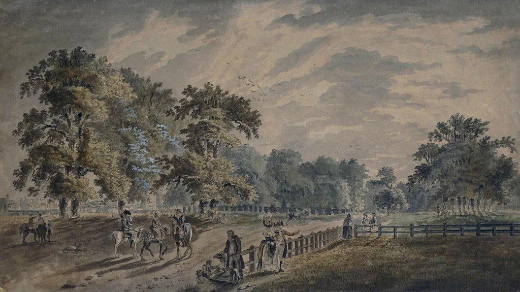 St. James's Park, by Unknown, watercolor, 1850