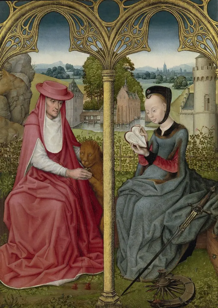St Jerome and St Catherine of Alexandria, by Unknown, 1493