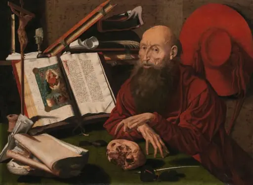 St Jerome in his study, by Unknown