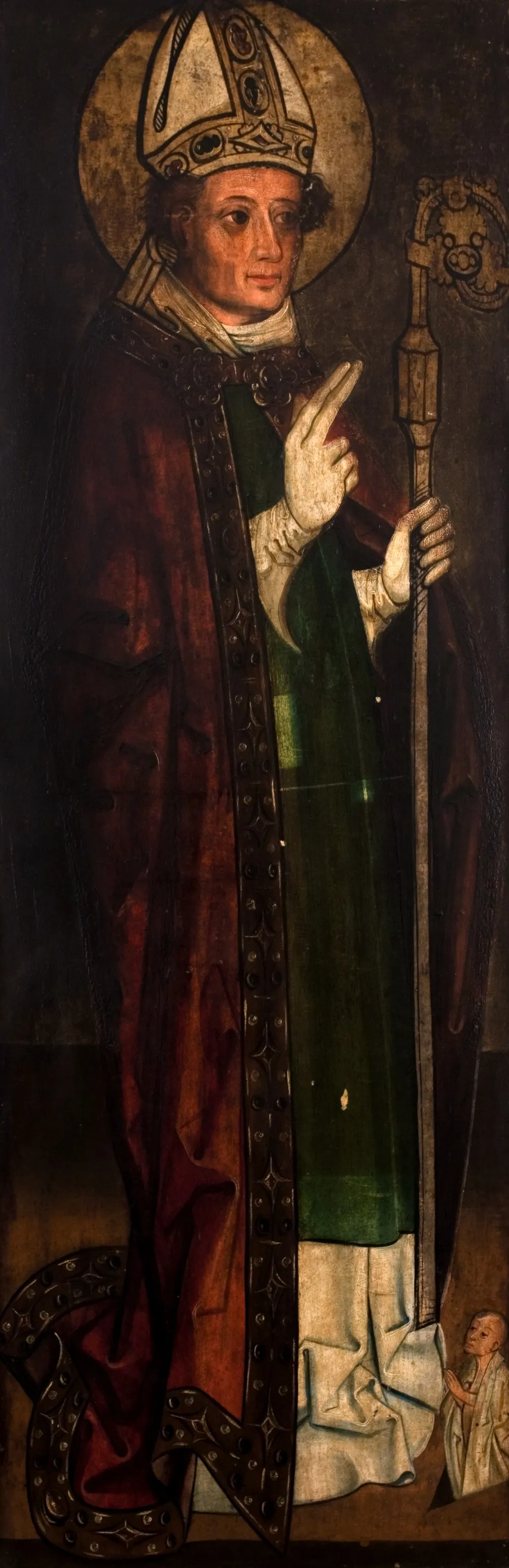 St Stanislaus (obverse); Archangel Gabriel from the Scene of the Annunciation (reverse). Wing of the altar retable from Snoza, by Unknown, unspecified, 1460