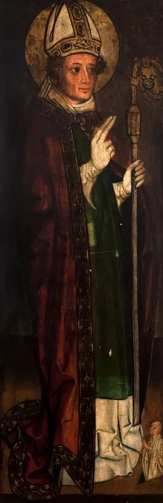 St Stanislaus (obverse); Archangel Gabriel from the Scene of the Annunciation (reverse). Wing of the altar retable from Snoza, by Unknown