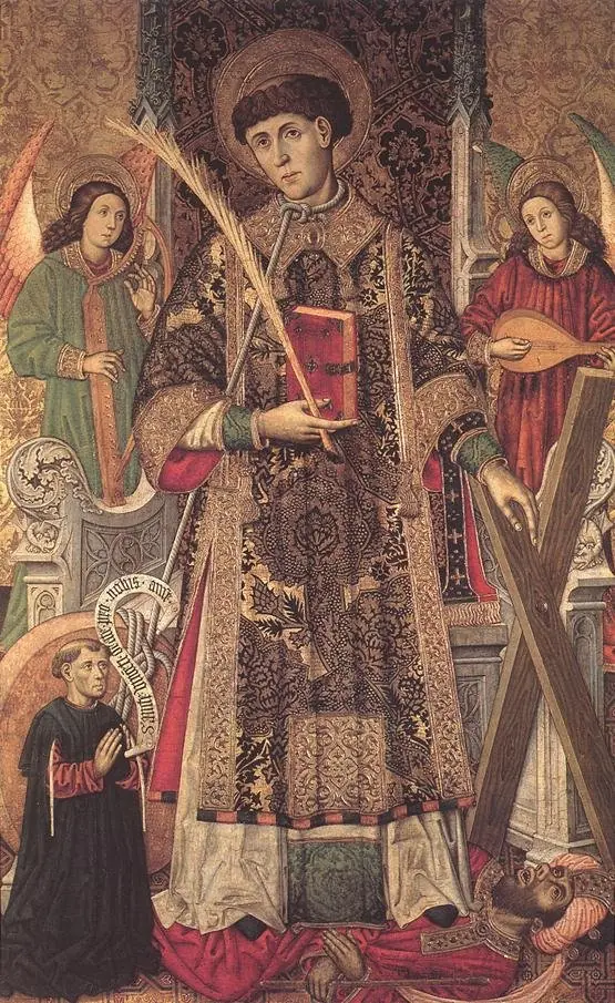 St Vincent and a Donor, by Unknown