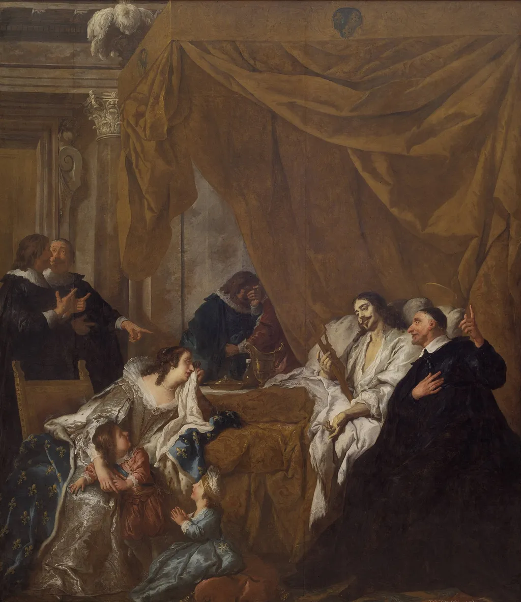 St Vincent de Paul at the Deathbed of Louis XIII, by Unknown, 1731
