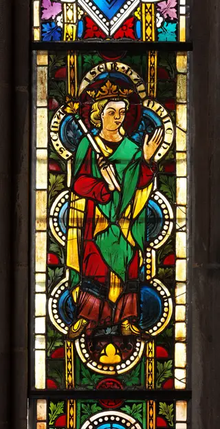 Stained Glass Panel with Emperor Henry II, by Unknown, 1350