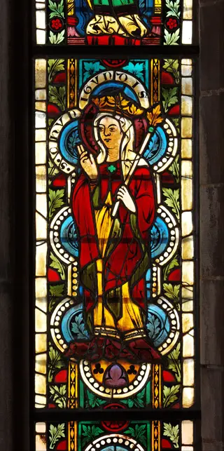 Stained Glass Panel with Queen Kunigunde, by Unknown, 1350