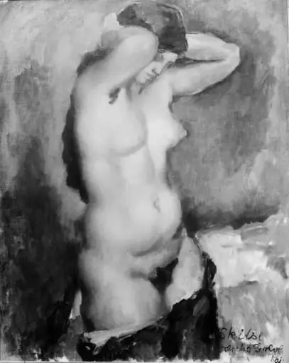 Standing Female Nude, by Unknown