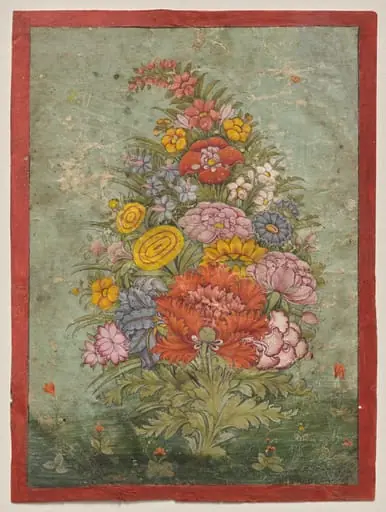 Still Life: Bouquet of Flowers Emerging from the Grass, by Unknown