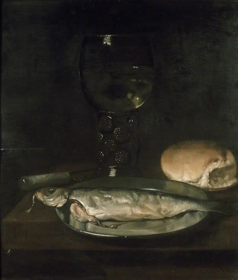 Still Life with a Herring, by Unknown