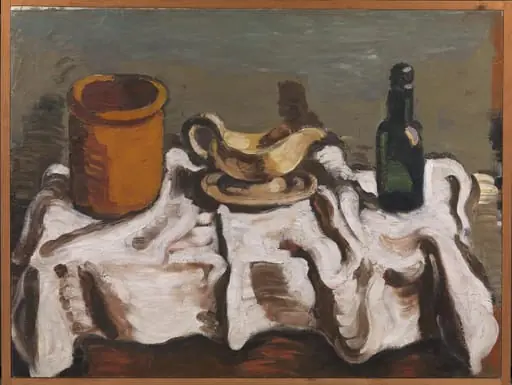 Still Life with a Jar, a Sauceboat and a Bottle, by Unknown