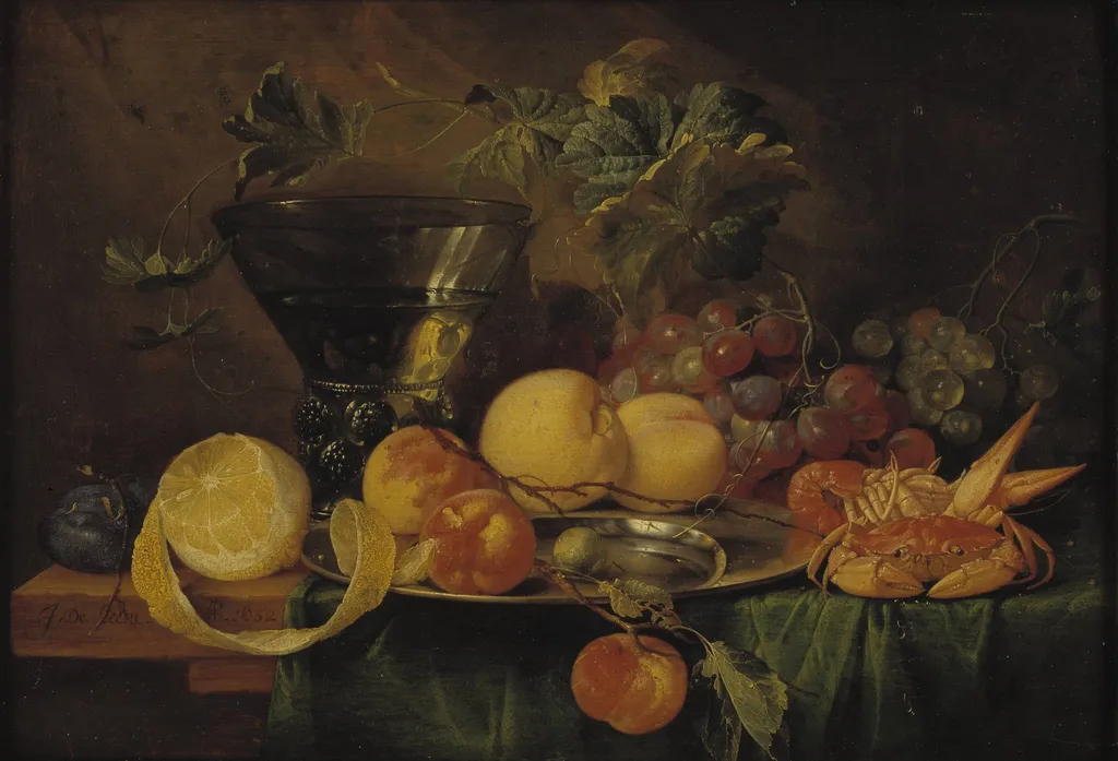 Still Life with a Roemer, by Unknown, unspecified, 1652