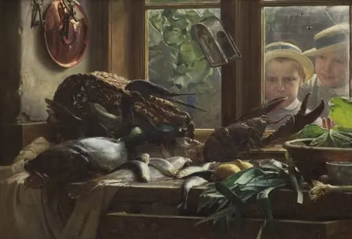 Still Life with Fish, by Unknown