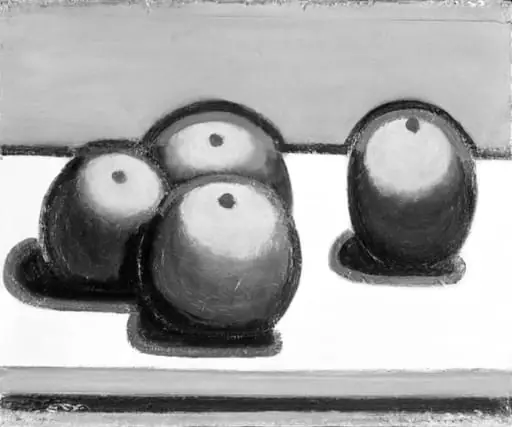 Still Life with Four Apples, by Unknown