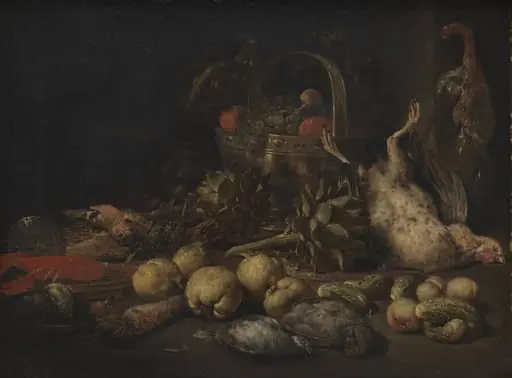 Still Life with Fruit and Birds, by Unknown
