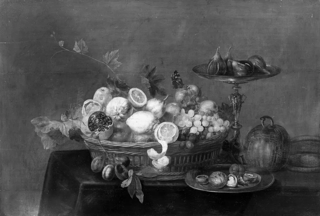 Still life with fruits, by Unknown, paint, 1650