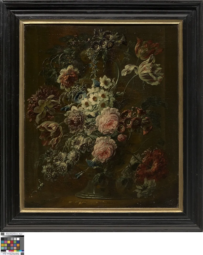 Stilleven met bloemen, by Unknown, oil, 1701