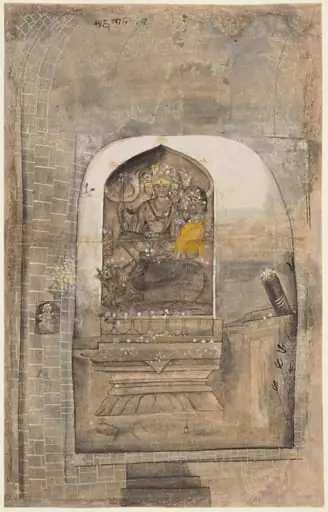 Stone sculptures in a Shiva temple, by Unknown, 1710