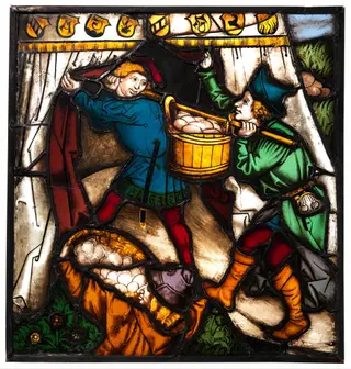 Storing up Manna, by Unknown, 1499