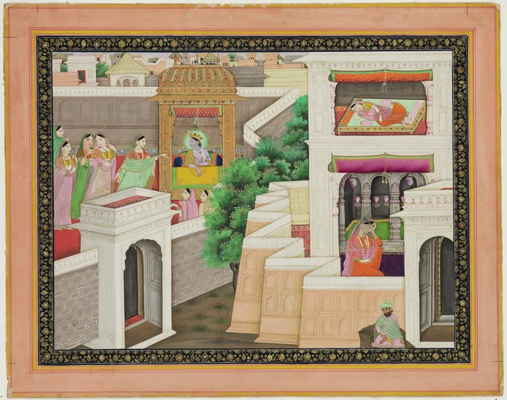 Story of Krishna and Radha, by Unknown, unspecified, 1800
