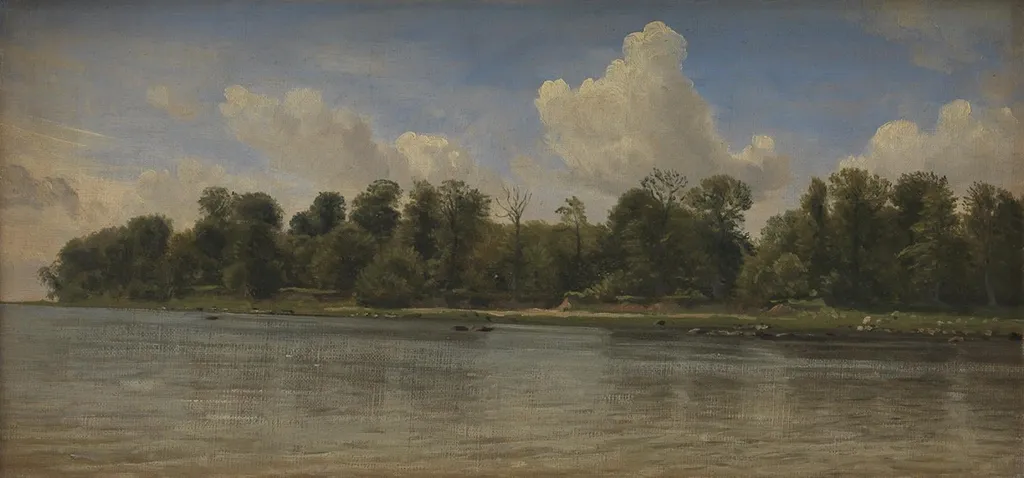 Strand ved Præstø, by Unknown, 1855