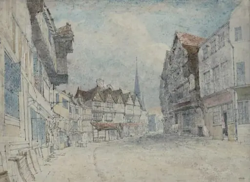 Street view in Hereford, by Unknown