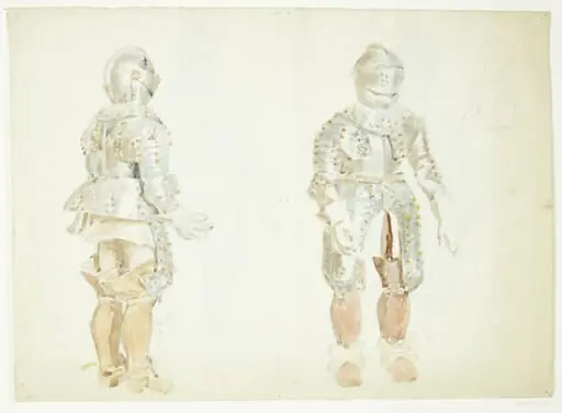 Studier af rustninger, by Unknown