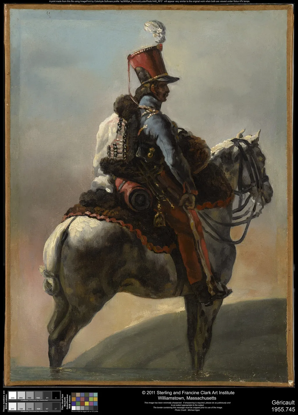 Study after "Trumpeter of the Hussars", by Unknown, oil, 1821