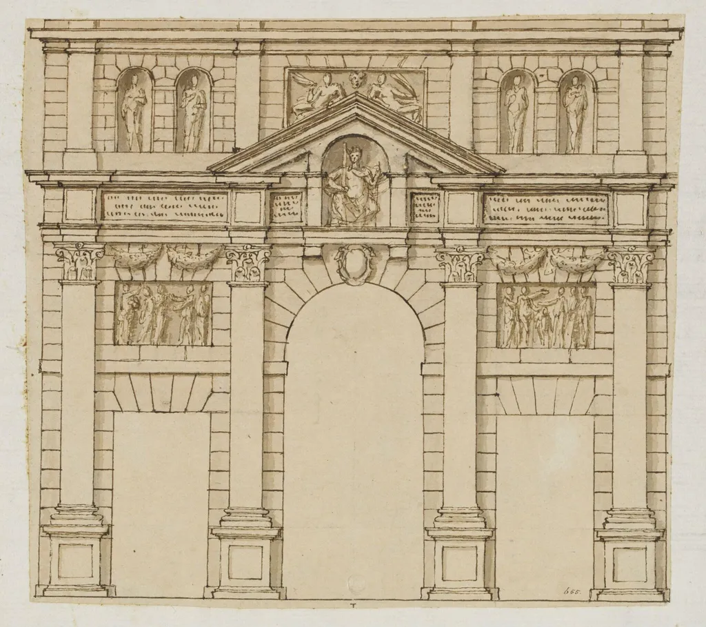 Study for a gateway, by Unknown, 1850