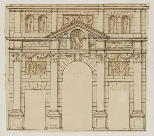 Study for a gateway, by Unknown