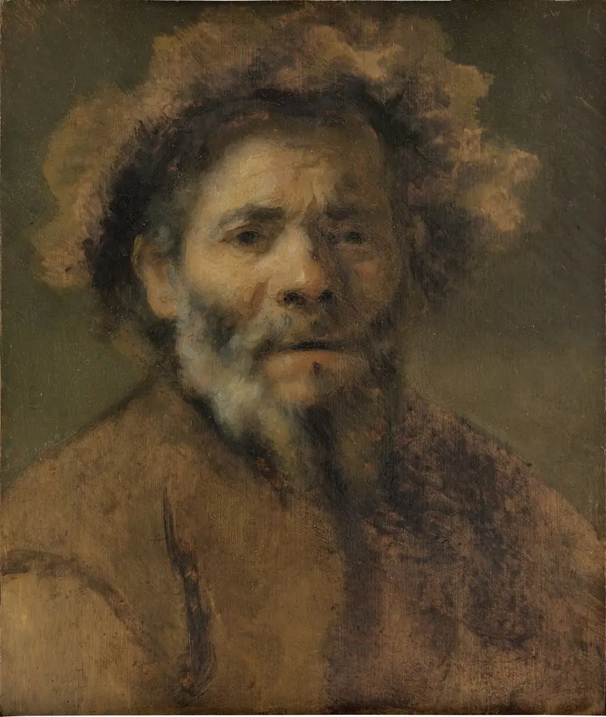 Study of an old man, by Unknown