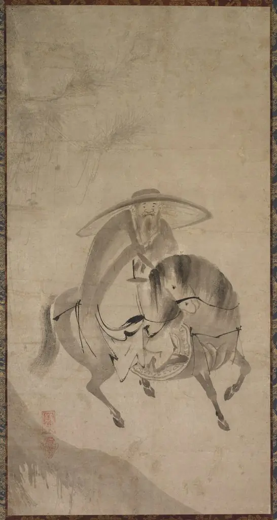 Su Dongpo Riding a Donkey, by Unknown