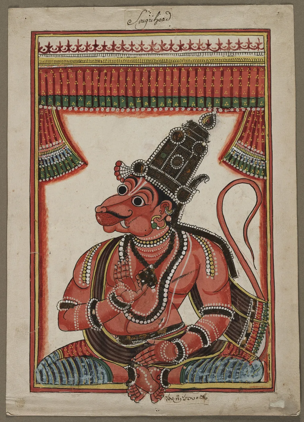 Sugriva, by Unknown, unspecified, 1720