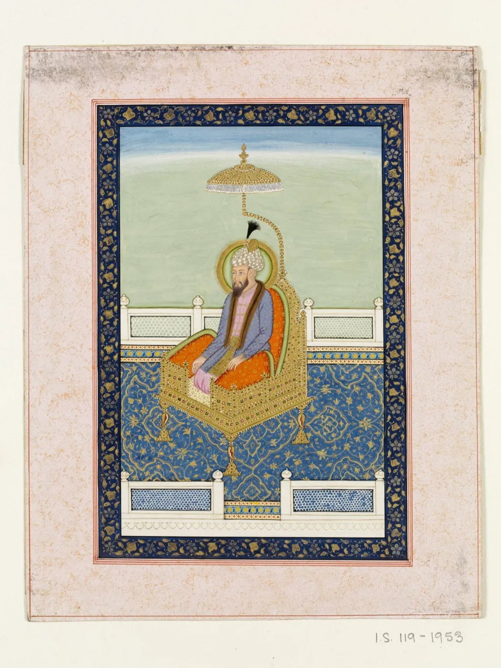 Sultan Muhammad Mirza of Samarkand, by Unknown, paint, 1840