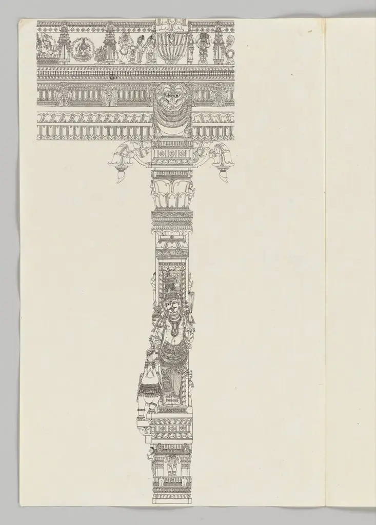 Sundareshvara as a siddha feeding sugarcane to the elephant., by Unknown