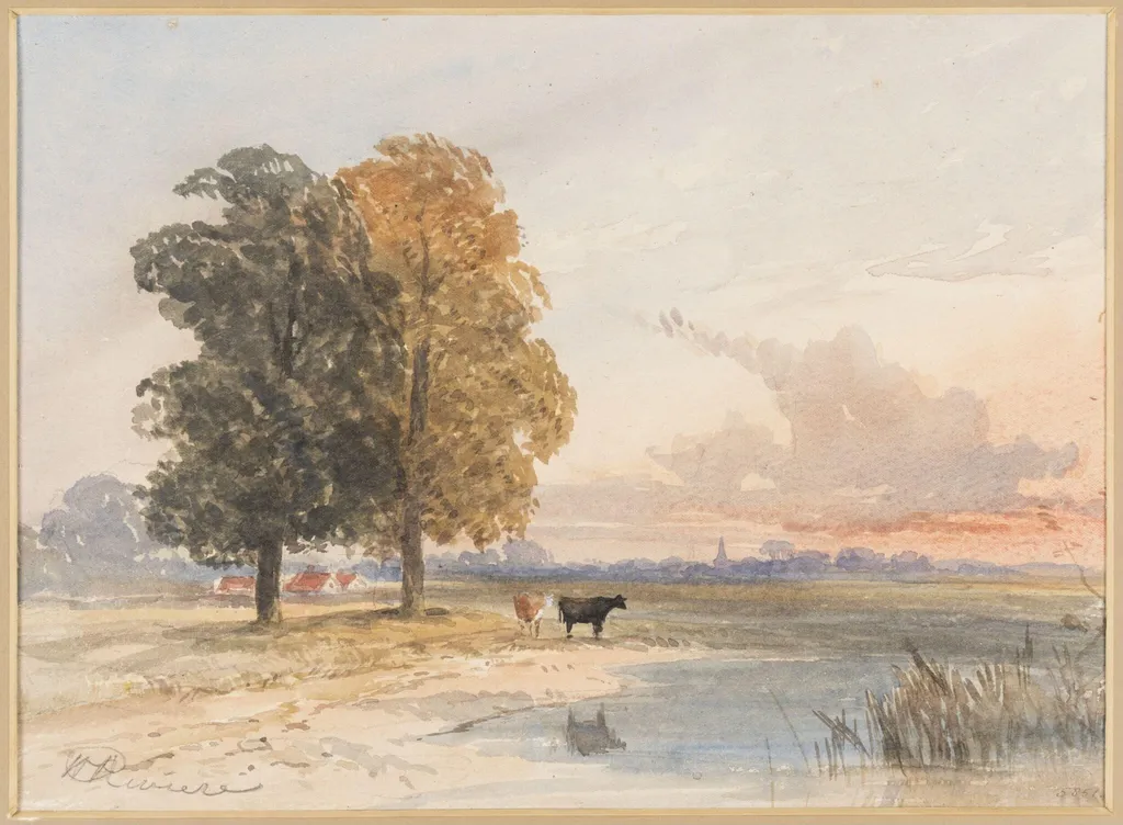 Sunset, by Unknown, watercolor, 1811