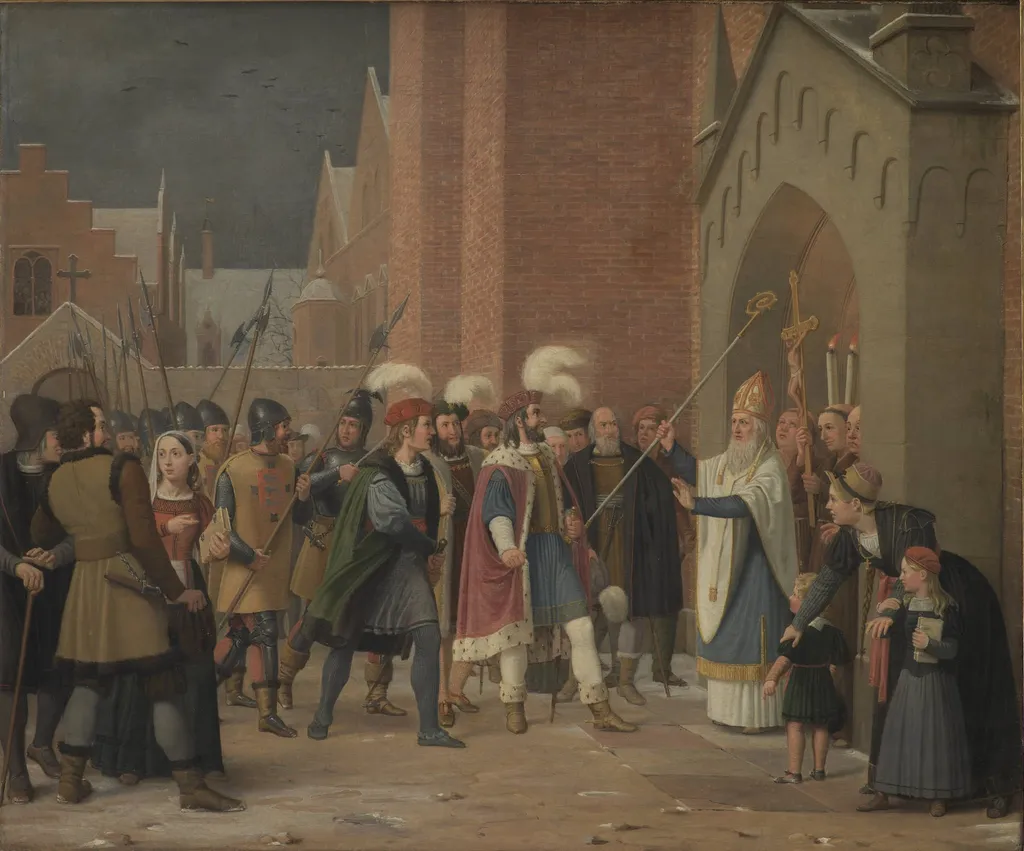 Svend Estridsen and Bishop Vilhelm, by Unknown, 1832