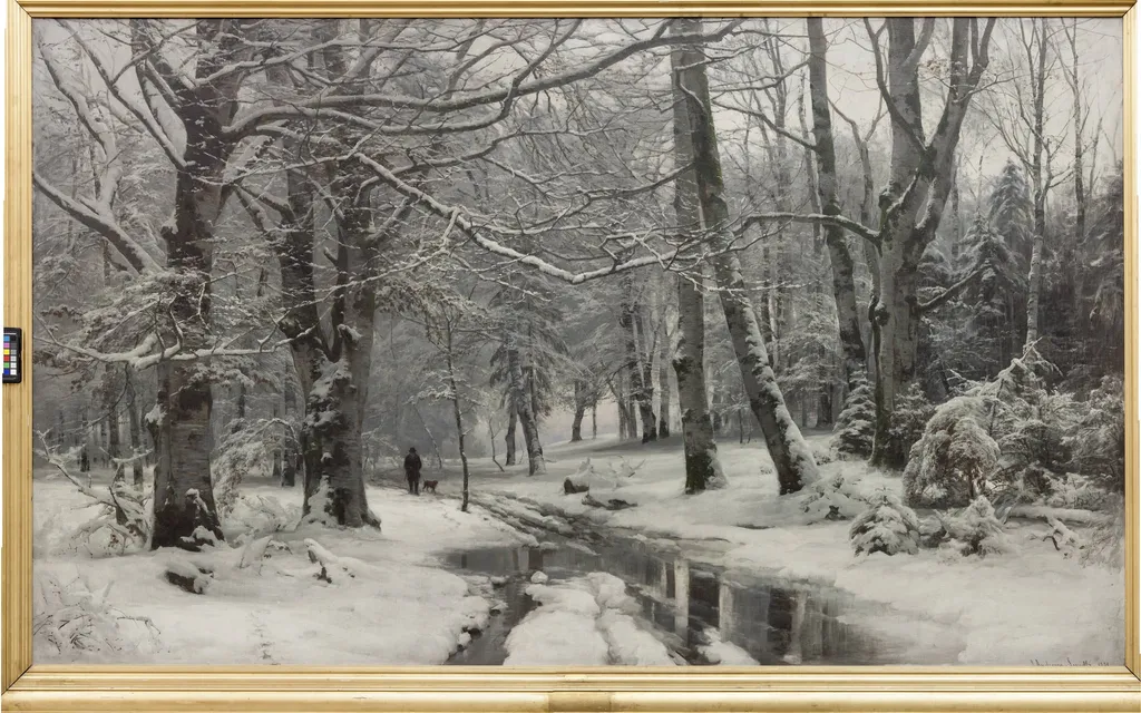 Tøvejr i en bøgeskov, by Unknown, 1881
