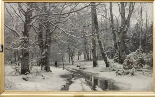 Tøvejr i en bøgeskov, by Unknown