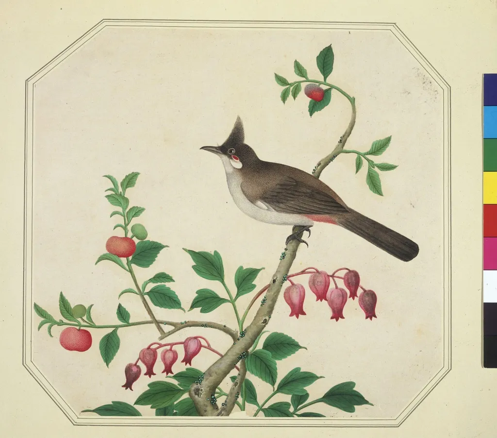 Taiwan Yuhina, by Unknown, paint, 1800