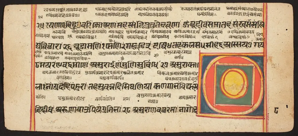 Tantric Manuscript "Sangrahani Sutra", by Unknown