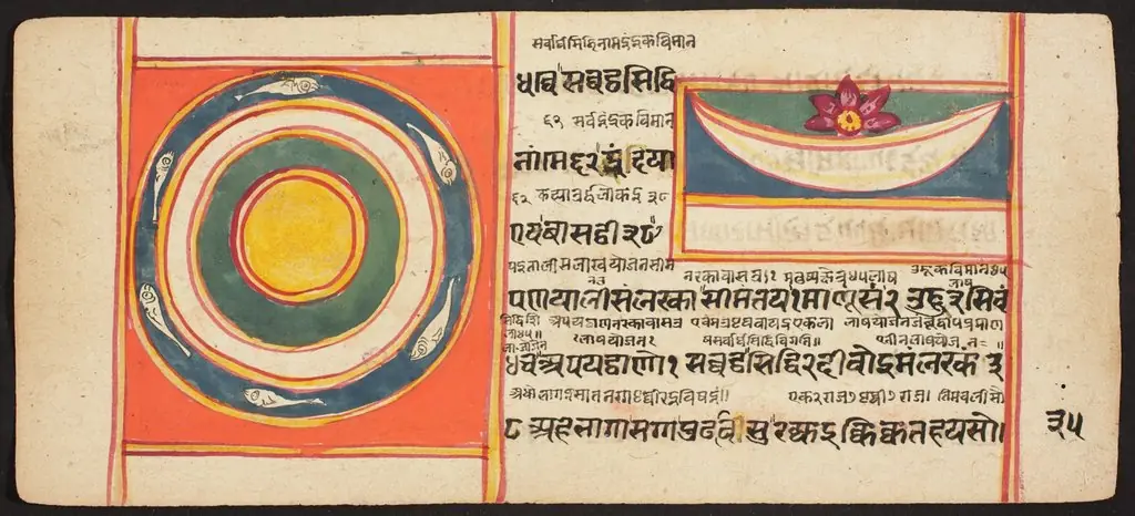 Tantric Manuscript "Sangrahani Sutra", by Unknown