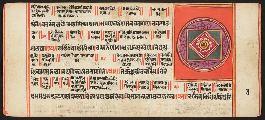 Tantric Manuscript, "Sangrahani Sutra", by Unknown