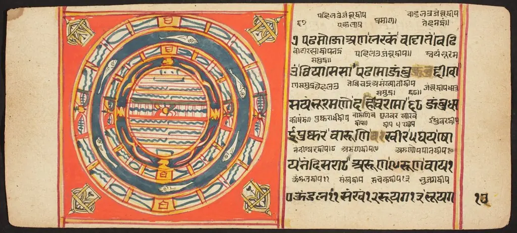Tantric Manuscript "Sangrahani Sutra", by Unknown