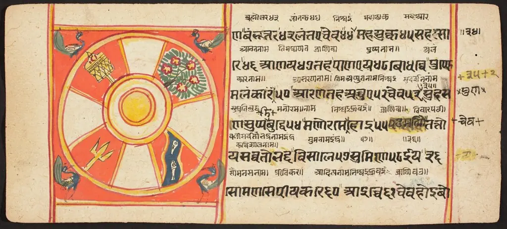 Tantric Manuscript "Sangrahani Sutra", by Unknown
