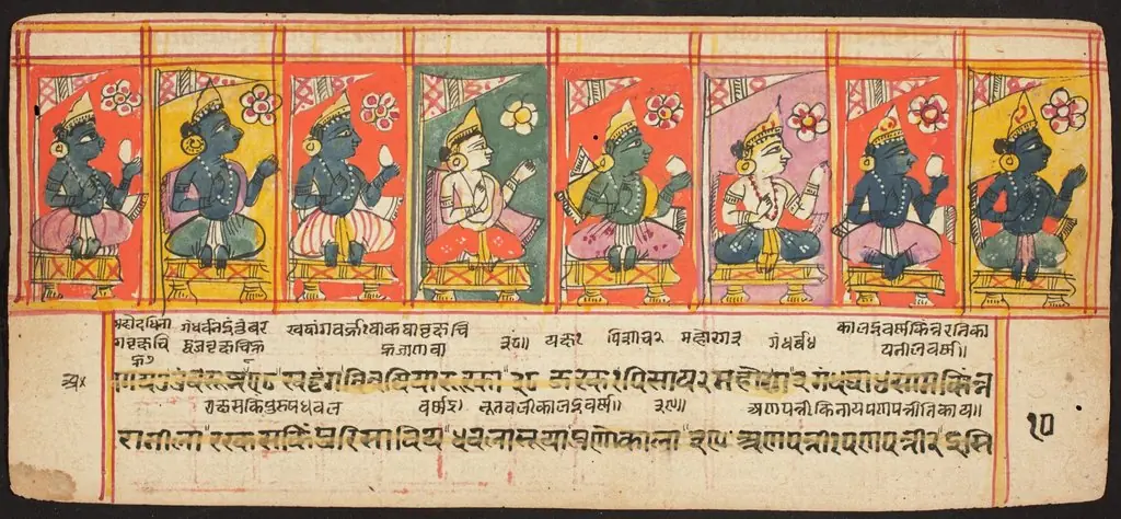 Tantric Manuscript "Sangrahani Sutra", by Unknown