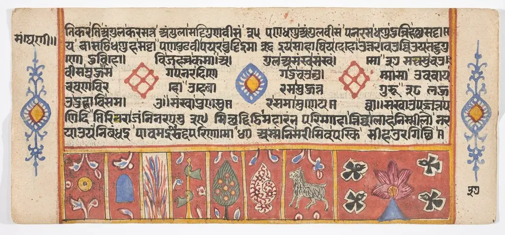 Tantric Manuscript "Sangrahani Sutra", by Unknown