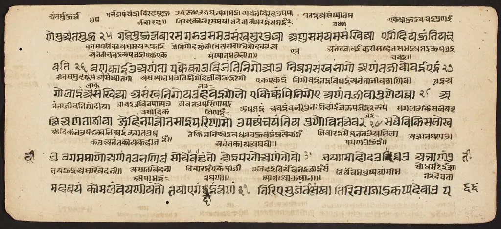 Tantric Manuscript "Sangrahani Sutra", by Unknown