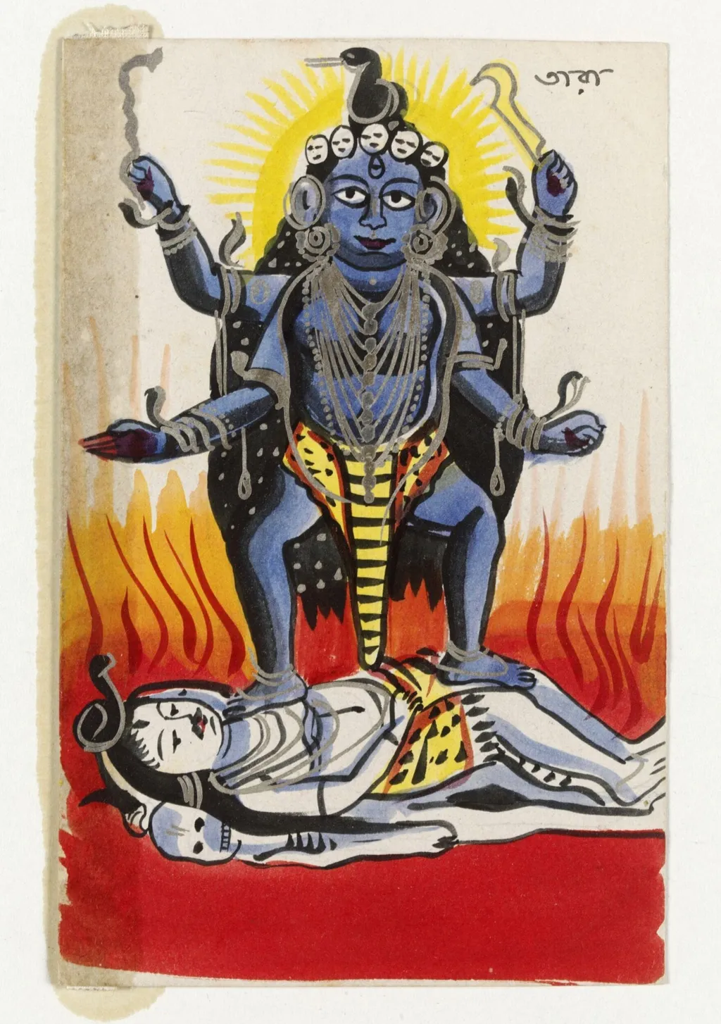 Tara, Sakala and Nishkala Shiva, by Unknown, paint, 1890