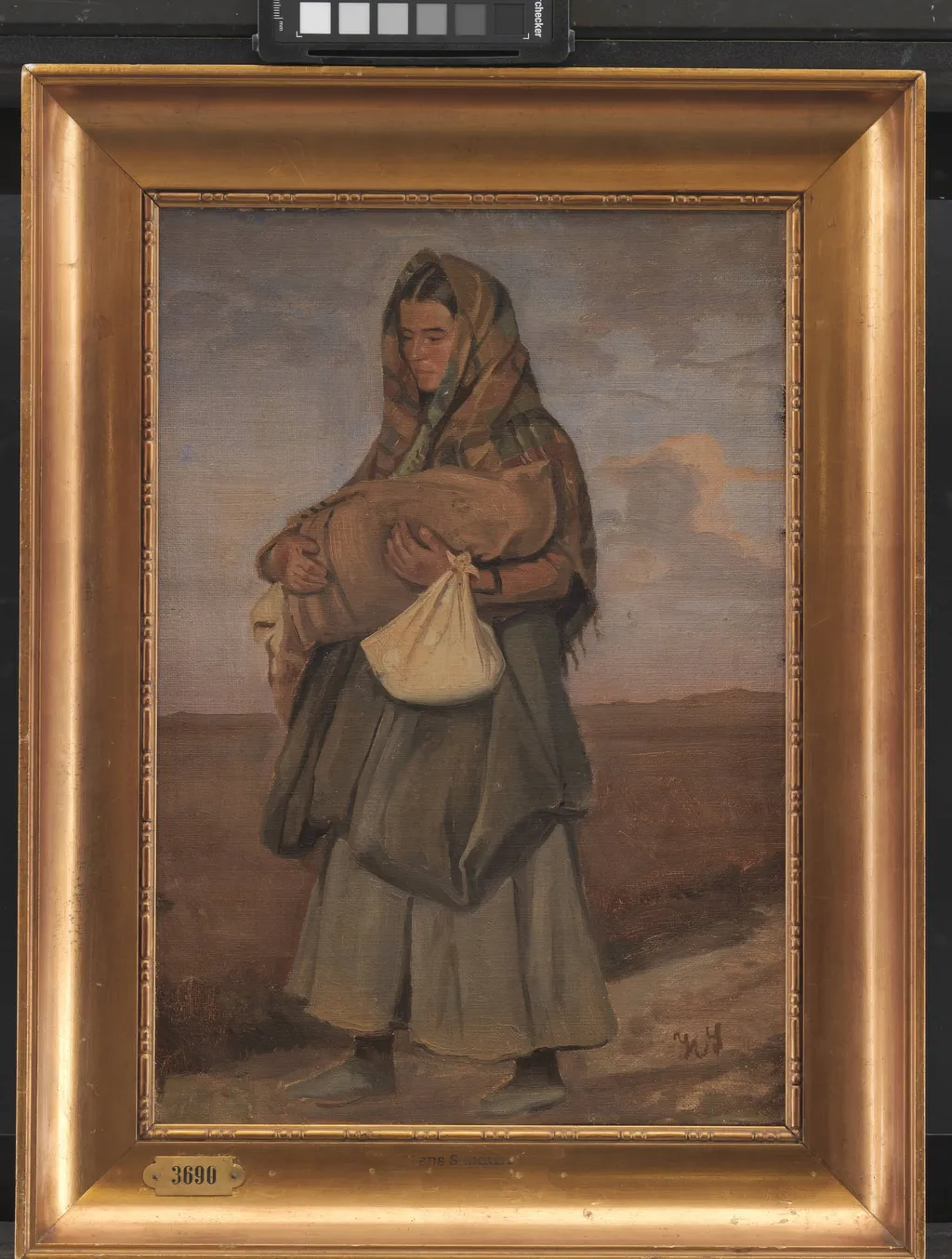 Taterkvinde med sit barn på heden, by Unknown, 1850