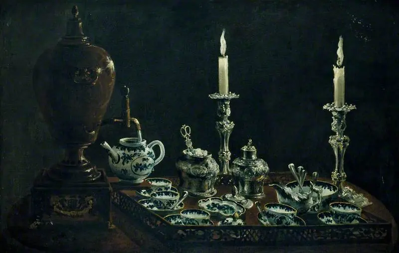 Tea Service on a Tray, by Unknown